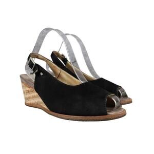 Wolky Shoes Womens 39 Sandals Wedge Slingback Fashion Comfort Leather Peep Toe